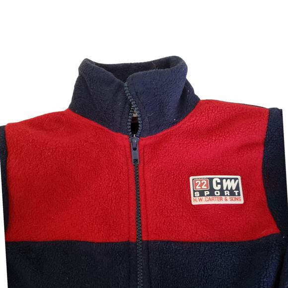 2 FOR $5 SALE Boy's Red/Blue Zip Up Fleece Jacket Size 18 Months - Picture 3 of 7